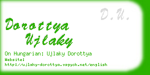 dorottya ujlaky business card